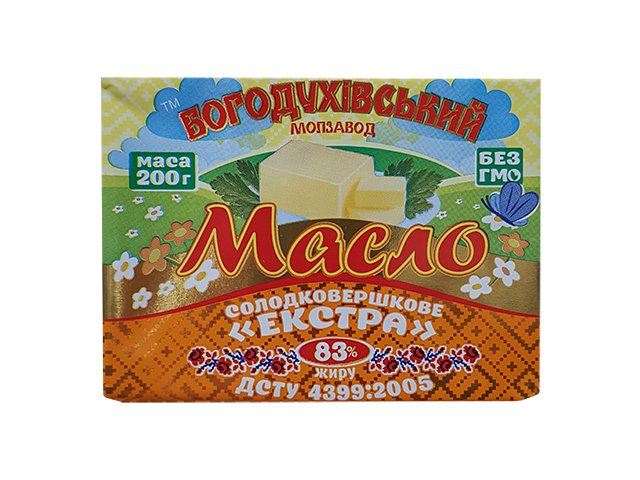 масло фасованное 83% 200 г Богодухов