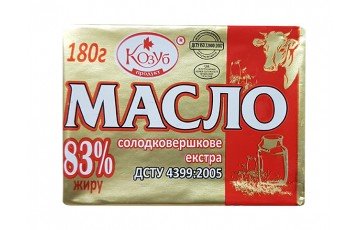масло фасованное 83 % 180 г Козуб