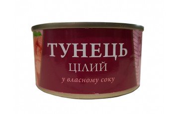 тунец целый в собственном соку 160г Fish Line